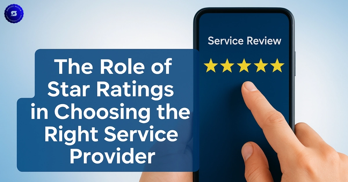 The role of star ratings in choosing the right service provider on Service Review.